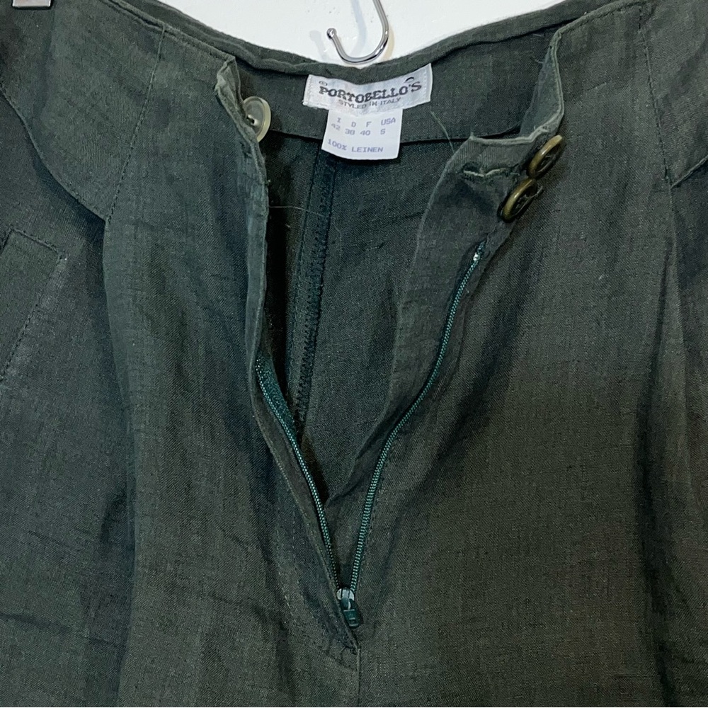 Vintage Portobello’s 2 Piece Linen Culotte Short Set Made in Italy - Picture 9 of 14